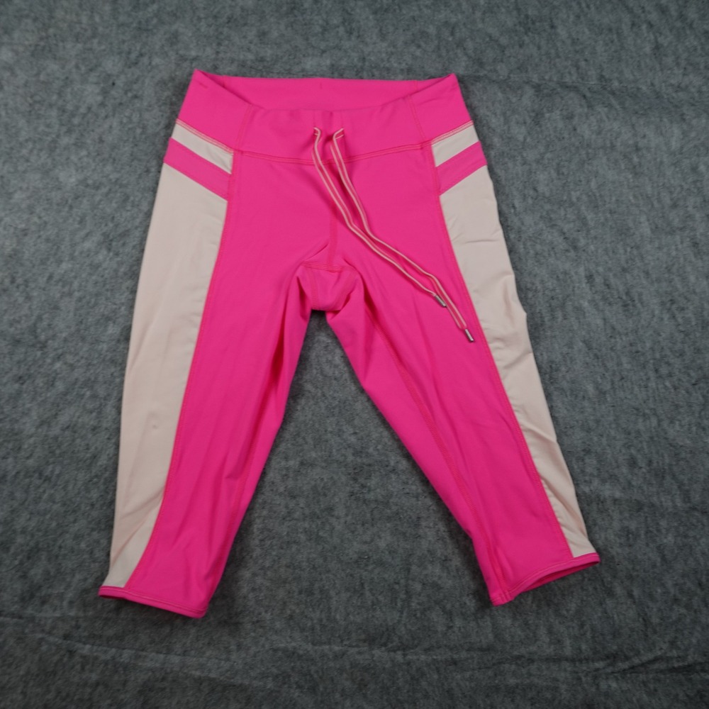 Lululemon Leggings Women 6 Pink Cropped Heat It Up 15" Yoga Colorblock Gym Run
